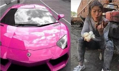 新华社揭穿网红“水泥妹”真面目，家境优越开豪车