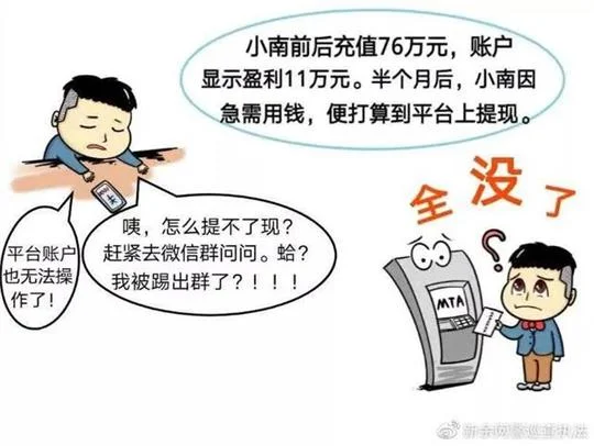 网络投资理财诈骗系列小漫画，对高收益投资要保持戒心